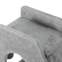 Hellgraue Katzen Kletterwand inklusive Katzenhaus.