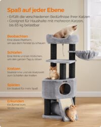 Katzenbaum Kratzbaum mit Plüsch für gemütliche Katzen.