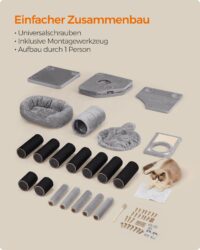 Katzenbaum Kratzbaum mit Plüsch für gemütliche Katzen.