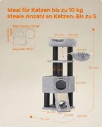 Katzenbaum Kratzbaum mit Plüsch für gemütliche Katzen.