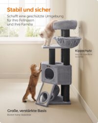 Katzenbaum Kratzbaum mit Plüsch für gemütliche Katzen.