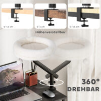 Katzenbett höhenverstellbar drehbar für Schreibtisch waschbar