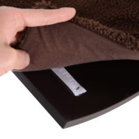 Braunes Katzenbett zur Wandmontage, Masse 41x28x21cm, bietet Ihrer Katze einen erhöhten und sicheren Schlafplatz.