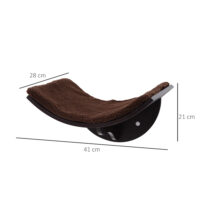 Braunes Katzenbett zur Wandmontage, Masse 41x28x21cm, bietet Ihrer Katze einen erhöhten und sicheren Schlafplatz.