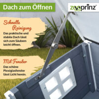 Elegantes Katzenhaus Fontana in Grau-Weiß für den Außenbereich.