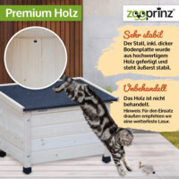 Katzenhaus Fontana aus Naturholz, gemütlicher Rückzugsort.