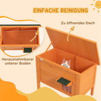 Katzenhaus wetterfest mit Fenster für draussen orange grün