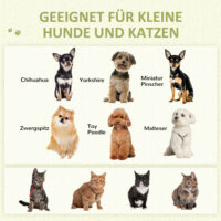 Gelbes Katzenhaus im Tipi-Zelt-Design, rutschfest, mit Kissen und Spielball, bietet einen gemütlichen und verspielten Rückzugsort.