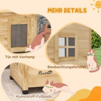 Katzenhaus Katzenhütte Outdoor wetterfest für Katzen bis 6kg