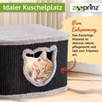 Katzenhöhle CosyCave Beige robust mit Sisal und Plüsch