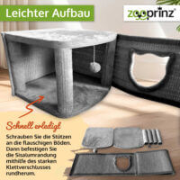 Katzenhöhle CosyCave Beige robust mit Sisal und Plüsch