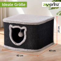 Katzenhöhle CosyCave Beige robust mit Sisal und Plüsch