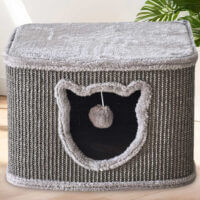 Katzenhöhle CosyCave Beige robust mit Sisal und Plüsch