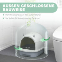 Katzenklo mit Deckel Schublade und Schaufel für Katzen