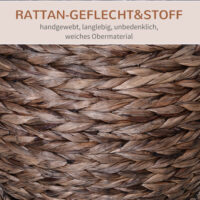 Dunkelbrauner Katzenkorb aus Rattan, gemütlich, stilvoll und robust, ein perfekter Schlafplatz für Katzen.