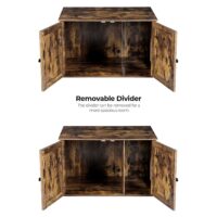 Brauner Katzenschrank im Vintage Design, Holz, für Katzentoilette