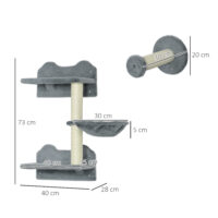 Katzentreppe Kletterwand Kratzbaum Set mit Hängematte für Katzen
