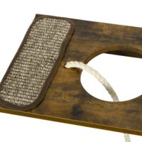 Braunes 8-teiliges Katzentreppen-Kletterwand-Set aus Sisal, als Katzenmöbel konzipiert, bietet einen anspruchsvollen Kletterparcours.