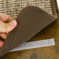 Braunes 8-teiliges Katzentreppen-Kletterwand-Set aus Sisal, als Katzenmöbel konzipiert, bietet einen anspruchsvollen Kletterparcours.