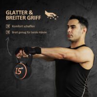 Kettlebell Set Kugelhanteln für Fitness Training 3er schwarz