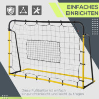 Vielseitiger Kickback Fussball Rebounder und Tor, dient als effektive Rückprallwand für intensives Fussballtraining.