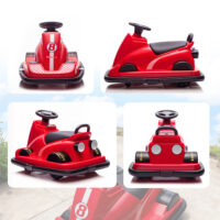 Kinder Autoscooter drehbar mit LED und Musik 360° 3-8 Jahre rot
