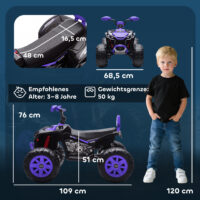 Kinder Elektro Quad mit Musik Licht und 4 Rädern 3-8 Jahre