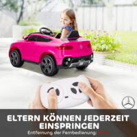 Kinder Elektroauto 12V mit Fernbedienung und LED 3-6 Jahre rosa