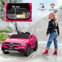 Kinder Elektroauto 12V mit Fernbedienung und LED 3-6 Jahre rosa