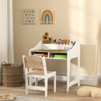 Kinder Schreibtisch Set mit Stuhl und Stauraum Holz