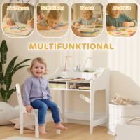 Kinder Schreibtisch Set mit Stuhl und Stauraum Holz