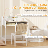 Kinder Schreibtisch Set mit Stuhl und Stauraum Holz