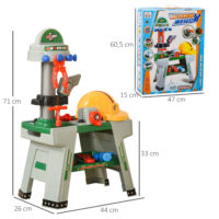 Kinder-Werkbank mit 37-teiligem Zubehör, Spielzeug für kreative Rollenspiele und handwerkliche Aktivitäten.