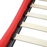 Kinderbett Auto Holz Kunstleder Lattenrost 190x100cm schwarz-rot