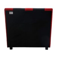 Kinderbett Auto Holz Kunstleder Lattenrost 190x100cm schwarz-rot