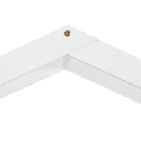 Weisses Kinderbett 90x200 cm mit zusätzlicher Liegefläche.