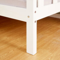 Kinderbett Hausbett 90x200cm mit Lattenrost Massivholz Weiss