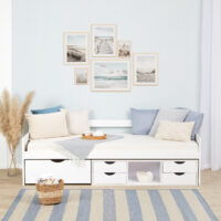 Kinderbett Jugendbett Einzelbett 90x200cm aus Holz Weiss