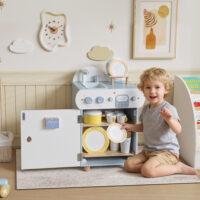 Kinderküche mit Spülmaschine und Zubehör ab 3 Jahren aus Holz