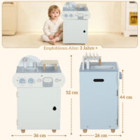 Kinderküche mit Spülmaschine und Zubehör ab 3 Jahren aus Holz