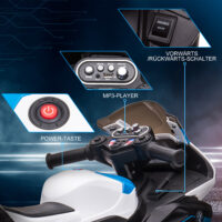 Rotes, sicheres Elektromotorrad für Kinder ab 18 Monaten, bietet Fahrspass unter sicheren Bedingungen.