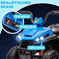 Kinderquad Elektro mit Licht Musik und Federung für 3-5 Jahre