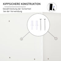 Kinder Aufbewahrungsregal kippsicher mit Schubladen weiss