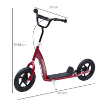 Kinderroller Scooter höhenverstellbar mit Hinterbremse 12 Zoll