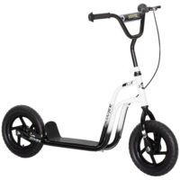 Kinderroller mit verstellbarem Lenker und Handbremse 5-12 Jahre weiss