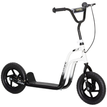 Kinderroller mit verstellbarem Lenker und Handbremse 5-12 Jahre weiss