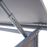 Höhenverstellbarer Kinderschreibtisch grau neigbar für Schüler