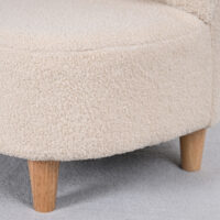 Kindersessel bequem mit Bärenohren aus Plüsch Fleece beige