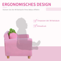 Kindersofa im Erdbeermotiv als gemütliches Sofa und Sessel für das Kinderzimmer, süsser Blickfang und bequemer Rückzugsort.
