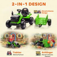Kindertraktor elektrisch mit Fernbedienung für 3-8 Jahre